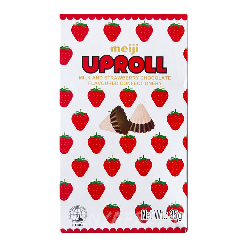 Millk & Strawberry Chocolate Flavor Uproll MEIJI 35g